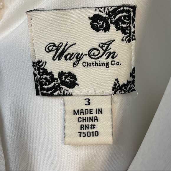 White Sequined Mini Dress - Way Inn Clothing Co. size 3 - Picture 4 of 5